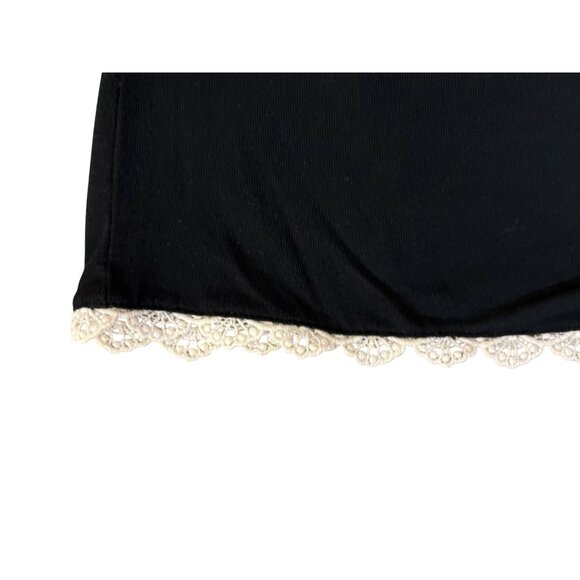Cato T-Shirt Womens M Used Black Beige Lace - Picture 6 of 13